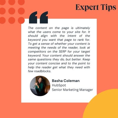 website optimization: Basha Coleman Tips