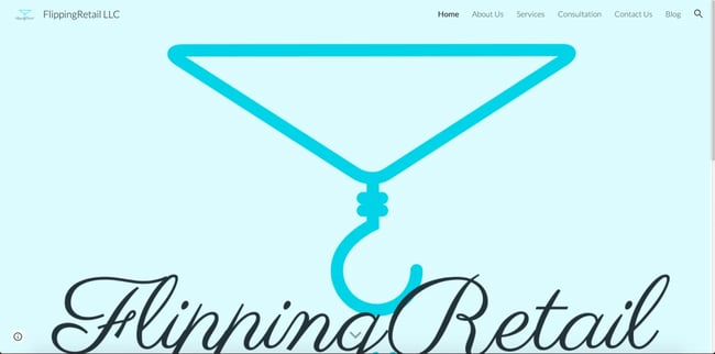 Flipping Retail is a Google Sites website example 