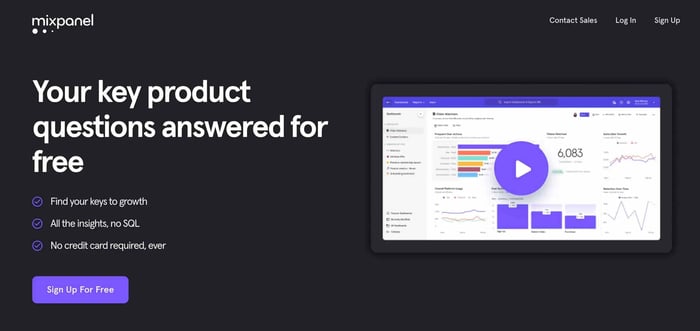 Mixpanel is a user behavior tracking platform