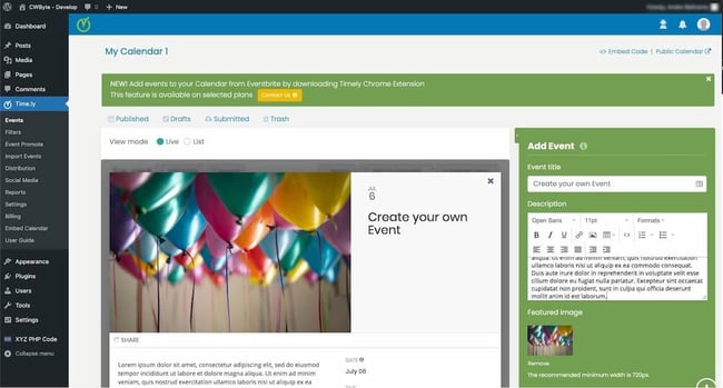 best wordpress calendar plugins: All-in-One Events Calendar demo of individual event