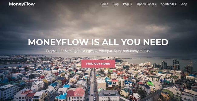 demo page for the amazon affiliate wordpress theme moneyflow