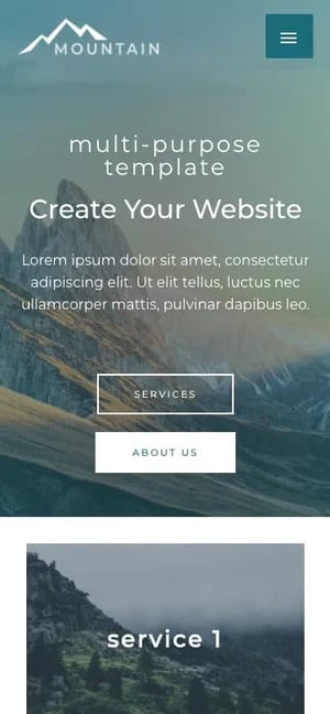 mobile preview of the mobile friendly wordpress theme Astra