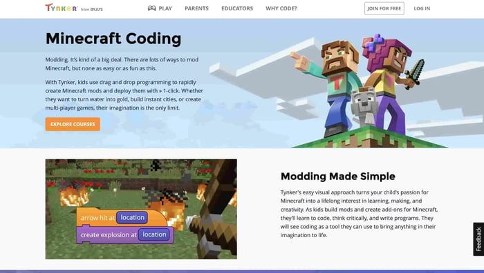 One of the best online coding bootcamp options:Tynker