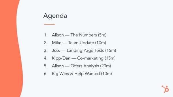 marketing meeting agenda