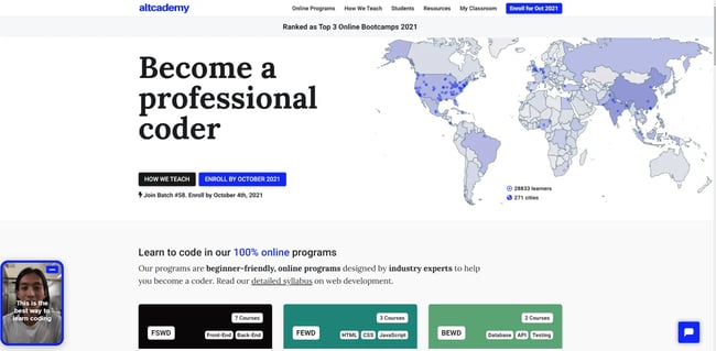 One of the best online coding bootcamp options: Altacademy