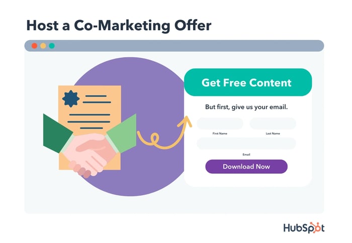 mailing list sign up tip: host a co-marketing offer