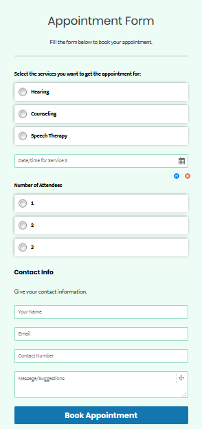 form booking form template appointment booking form template