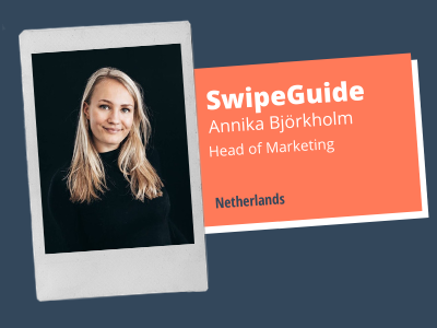 SwipeGuide Annika Bjorkholm, Head of Marketing, Neatherlands