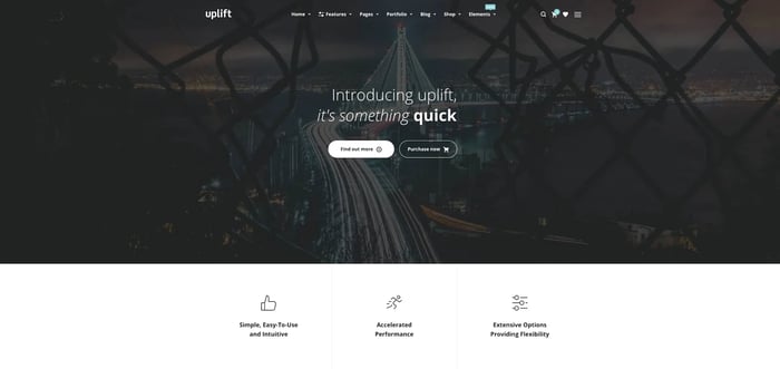 demo for the multipurpose wordpress theme uplift