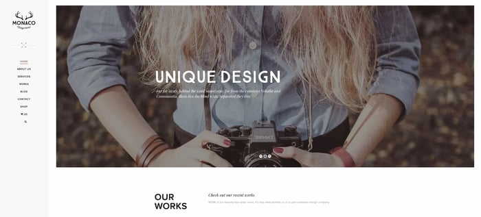 demo for the multipurpose wordpress theme monaco