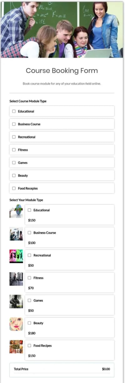 free booking form template learning booking form template