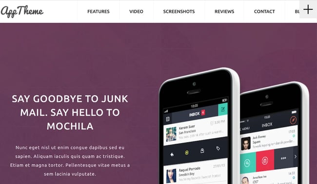 App Theme Landing Page WordPress Theme