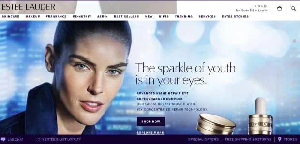 Estee Lauder LMS is a drupal website example