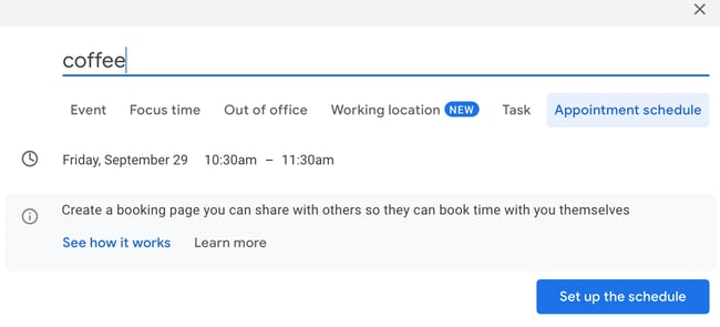 how to use google calendar: Appt schedule