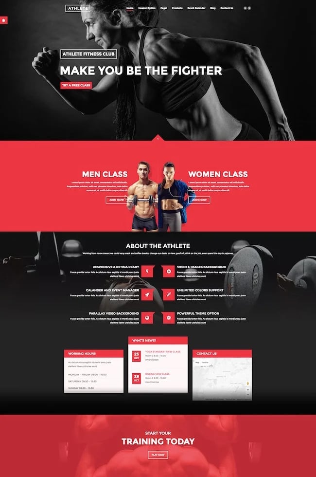 best fitness wordpress themes