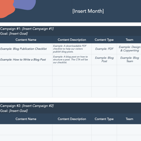 Preview - Social Media Calendar List View