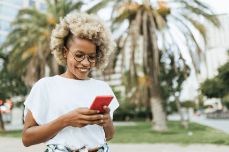 Social media strategist creating a twitter handle for her twitter profile