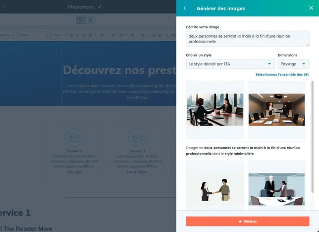 AI Image generator de HubSpot : exemple d'une image générée par l'IA