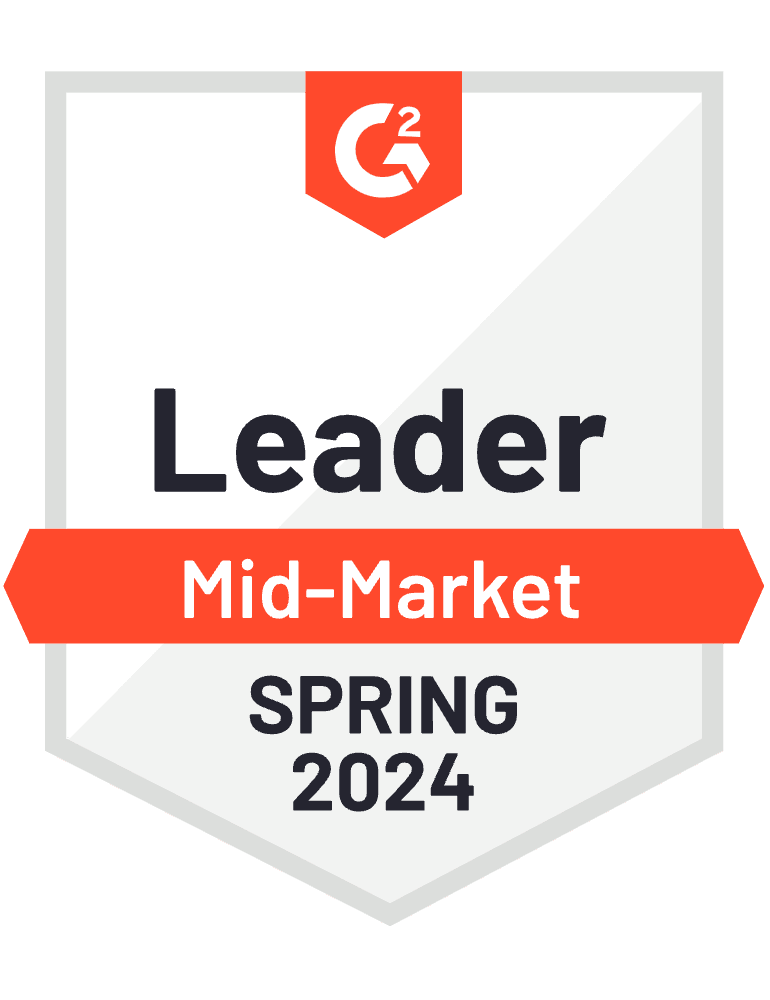 G2-Abzeichen: Leader, Mid-Market, 2024
