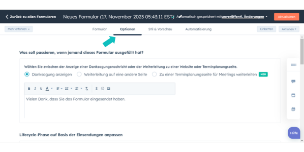 formular-erstellen-hubspot-optionen