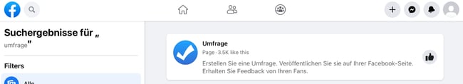 umfrage in facebook auswählen