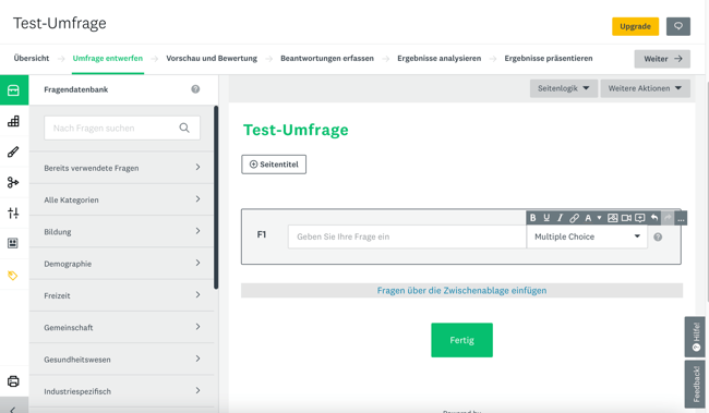 themenbereiche umfrage surveymonkey