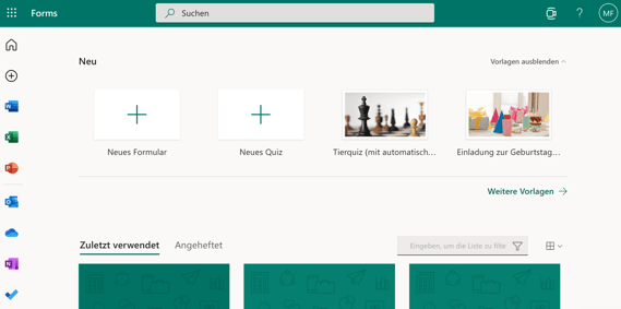 neue umfrage in microsoft forms erstellen