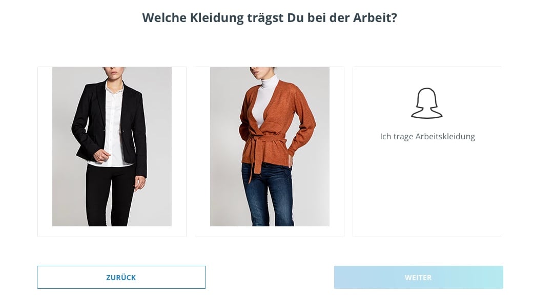 Outfittery Onlinefrageboegen