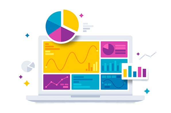 Grafik mit Google Analytics Alternative auf Laptop