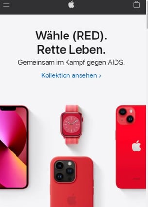 Screenshot von Appels Hamburger Menue mit zwei Strichen