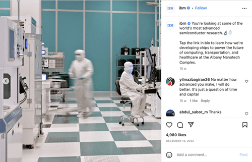 Screenshot Instagram B2B Marketing IBM