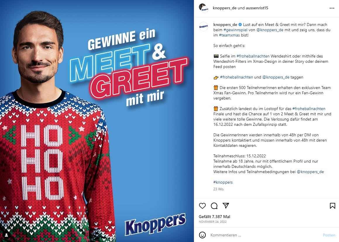 Instagram Gewinnspiel Beispiel Knoppers