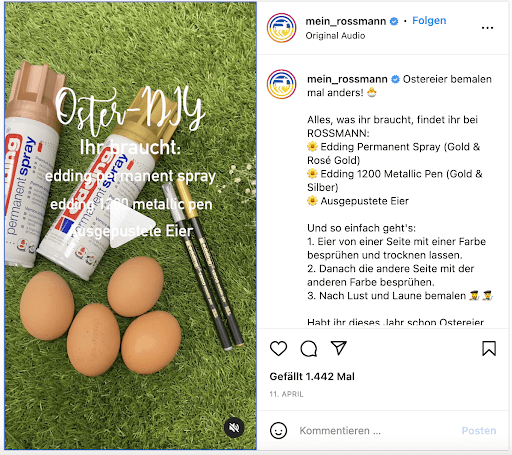 Instagram-Werbung Beispiel Rossmann
