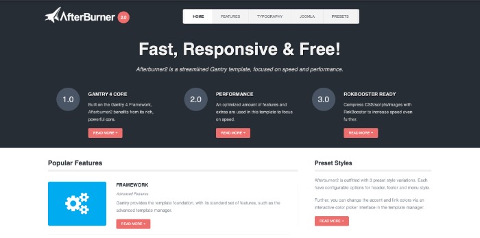 Joomla-Template Afterburner2