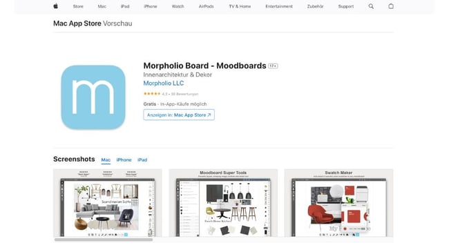 Bei Morpholio handelt es sich um ein Moodboard-Tool, das speziell für Designer und Kreativprofis entwickelt wurde