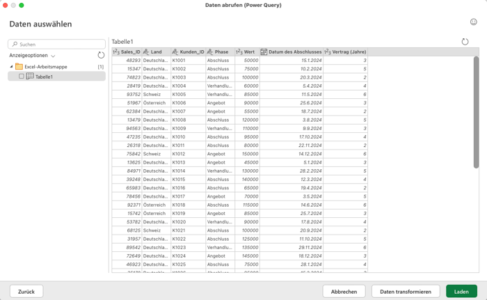 Power Query Beispiel