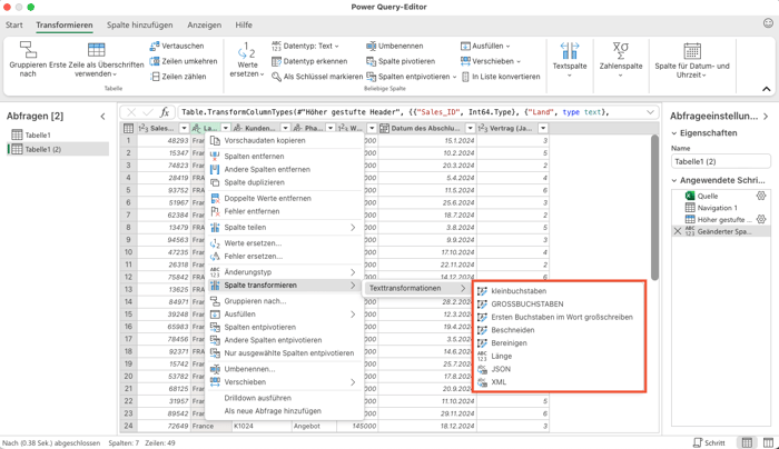 Power Query Beispiel