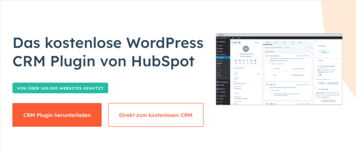 Screenshot WordPress-Plugin HubSpot