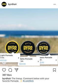 Byrdhair Example Of Multiple Instagram Product Tags 