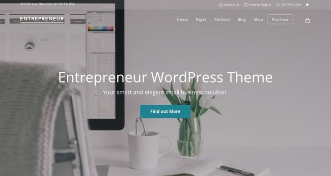 local business wordpress theme demo: entrepeneur