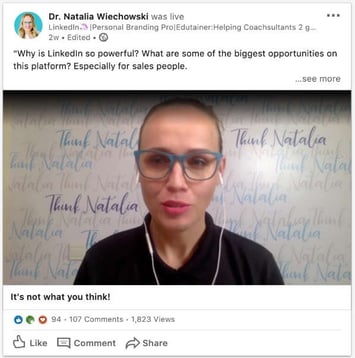 Dr. Natalia Wiechowski teilt Wissen über Videos auf LinkedIn