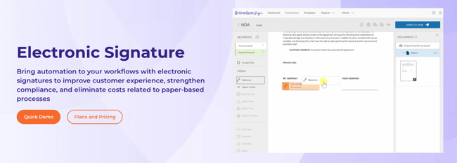 Best Electronic Signature Apps: OneSpan Sign