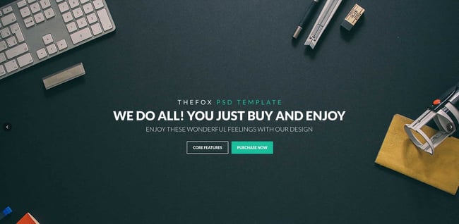 demo of the responsive business wordpress theme the fox