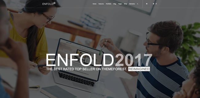 demo of the responsive business wordpress theme enfold