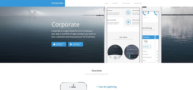 demo of the responsive business wordpress theme corporate