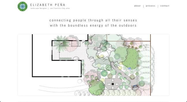 landscaper website design example: elizabeth pena