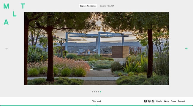 landscaper website design example: mark tessier