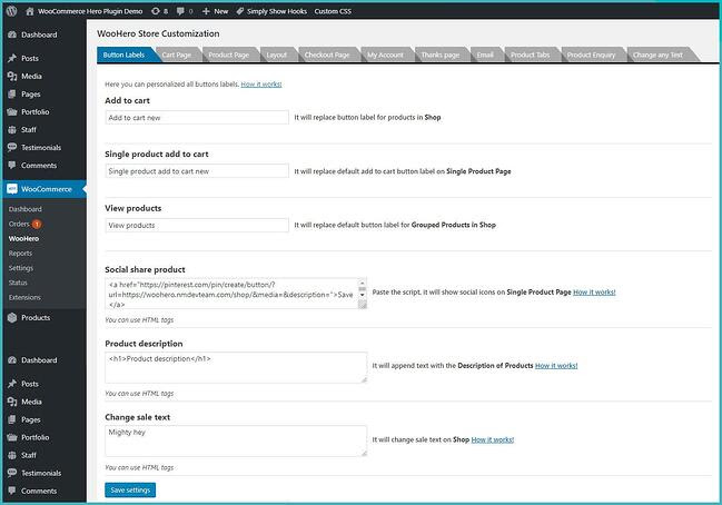 Best WooCommerce plugin: WooHero WooCommerce Store Customizer