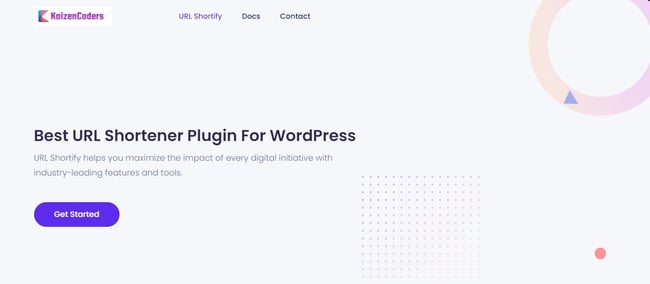 product page for the wordpress url shortener plugin url shortify