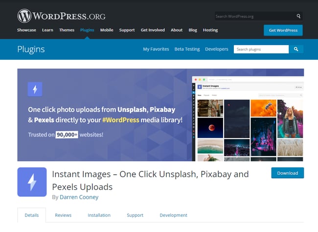 best wordpress plugins to find images: InstantImages